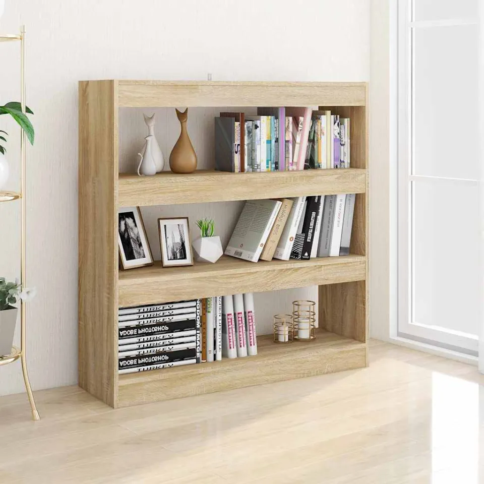 vidaXL Boekenkast/kamerscherm 100x30x103 cm sonoma eikenkleurig, foto 2