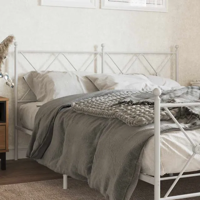 vidaXL Vervangend hoofdbord 160 cm metaal wit