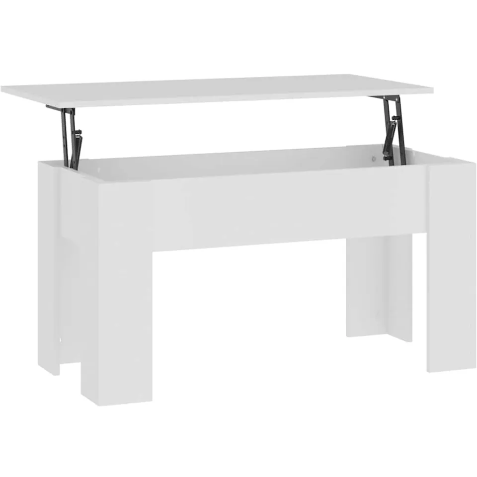 vidaXL Salontafel 101x49x52 cm bewerkt hout wit