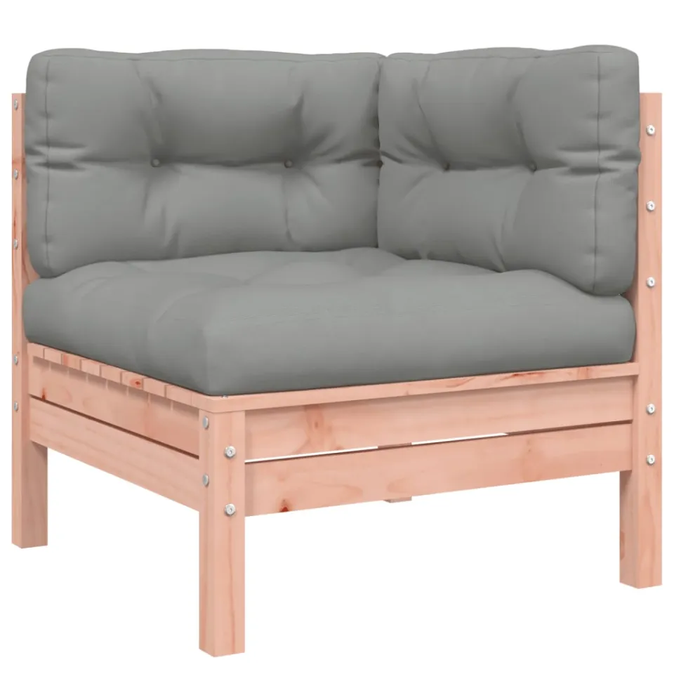 vidaXL 3-delige Loungeset met kussens massief douglas vurenhout bruin, foto 4