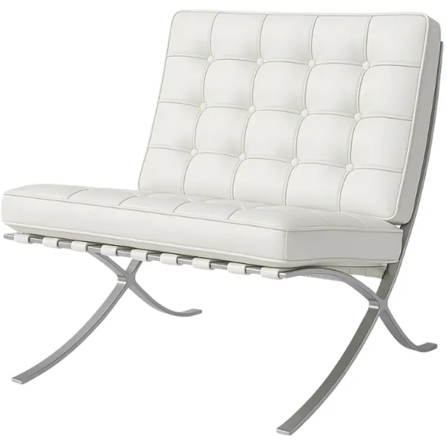 Meubeldistrict Oslo Chair - Wit - Stoel - Fauteuil - Luxe Variant