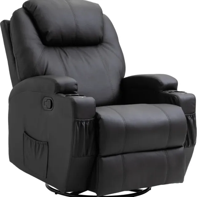 GranMaison Massagestoel - Relaxfauteuil - Zetel - 1 persoons - Met armleuning - Zeer comfortabel - Elektrisch - Zwart Zwart-9