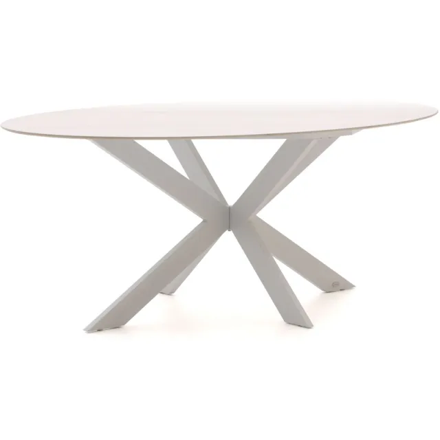 Bellagio tuinmeubelen Bellagio Furato ellips dining tuintafel 200x110cm Wit
