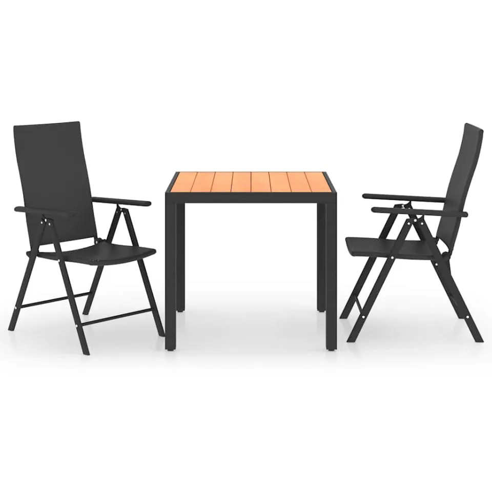 vidaXL 3-delige Tuinset zwart en bruin, foto 3