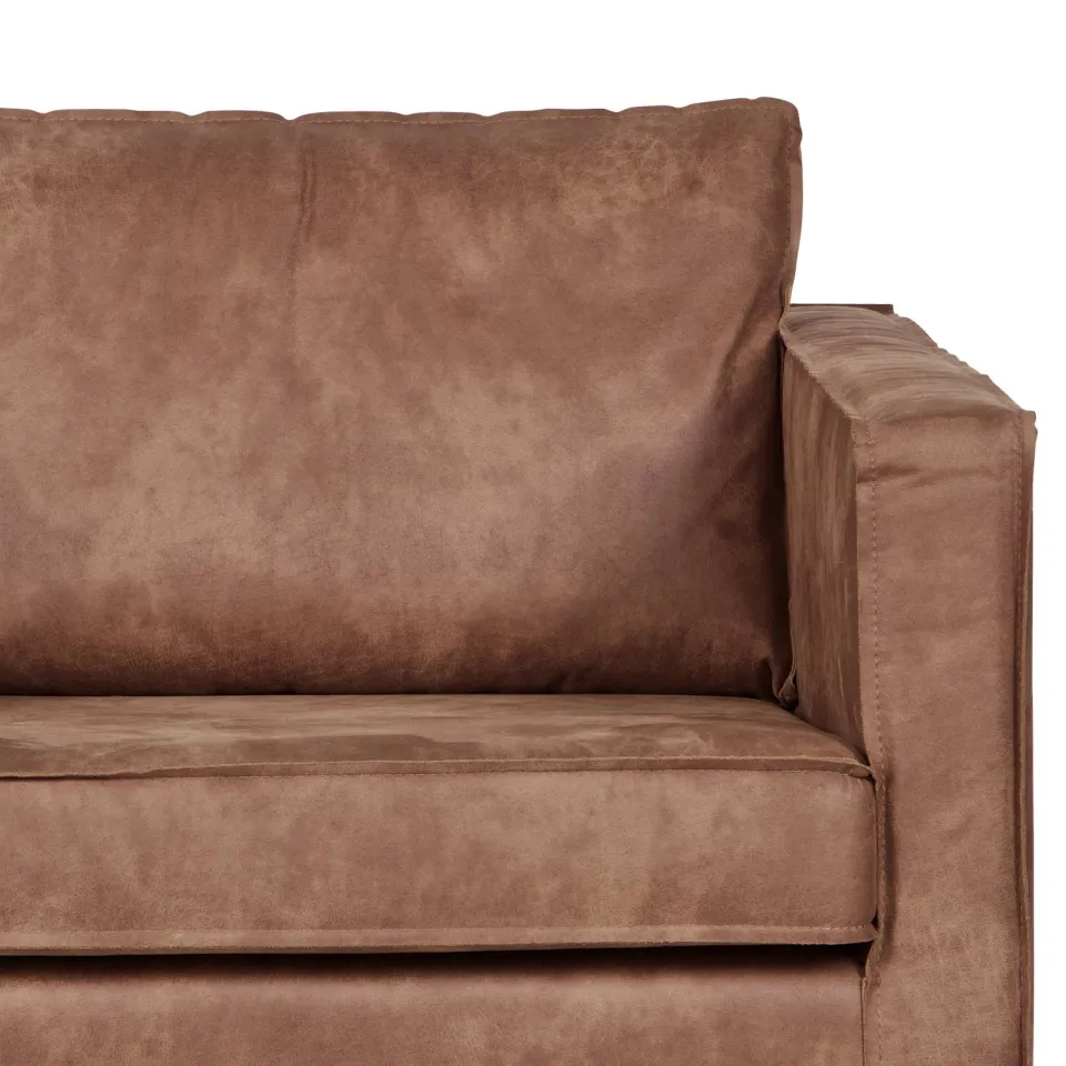 WOOOD Rodeo Fauteuil - Recycle Leer - Cognac - 85x105x86, foto 3