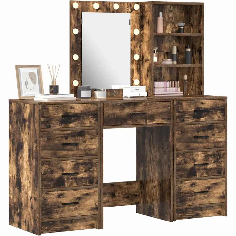 vidaXL Plafondtafel 3 st Bruin 40 x 41 x 135 cm Bewerkt hout