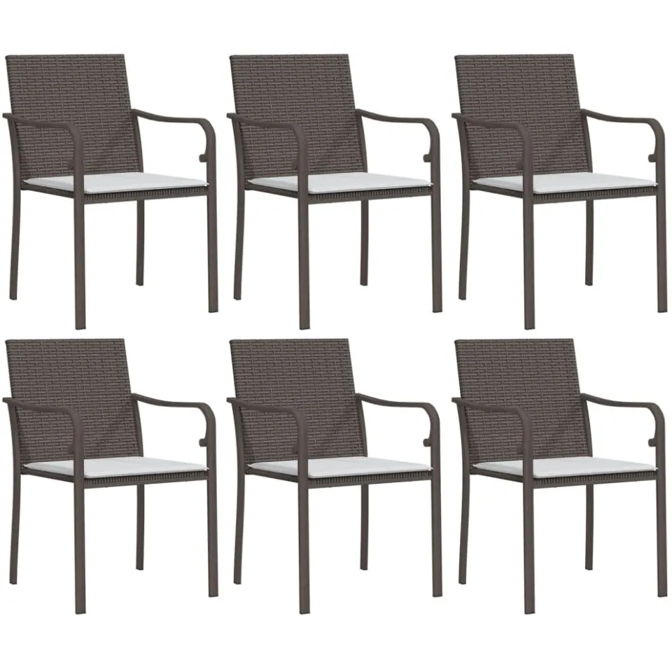 vidaXL 7-delige Tuinset met kussens poly rattan en staal, foto 3