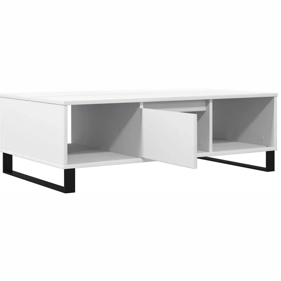 vidaXL Salontafel 104x60x35 cm bewerkt hout wit