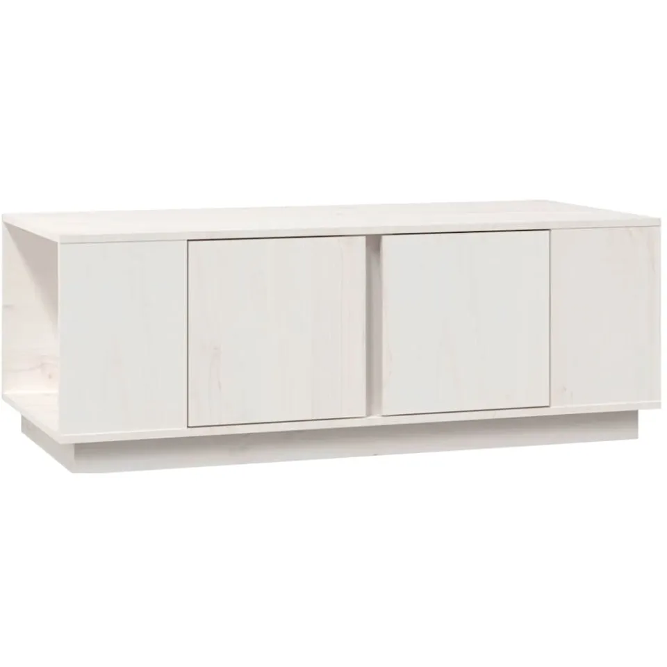 vidaXL Salontafel 110x50x40 cm massief grenenhout wit