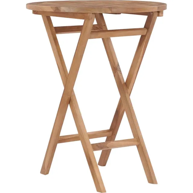 vidaXL Tuintafel inklapbaar 60 cm massief teakhout Bruin