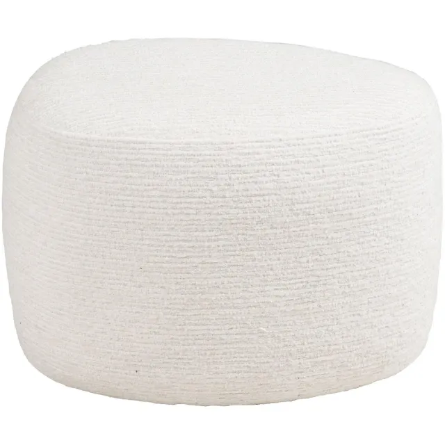 Nest of Nora Poef hocker voetenbank 55x40x39 cm - Off-White Gebroken wit
