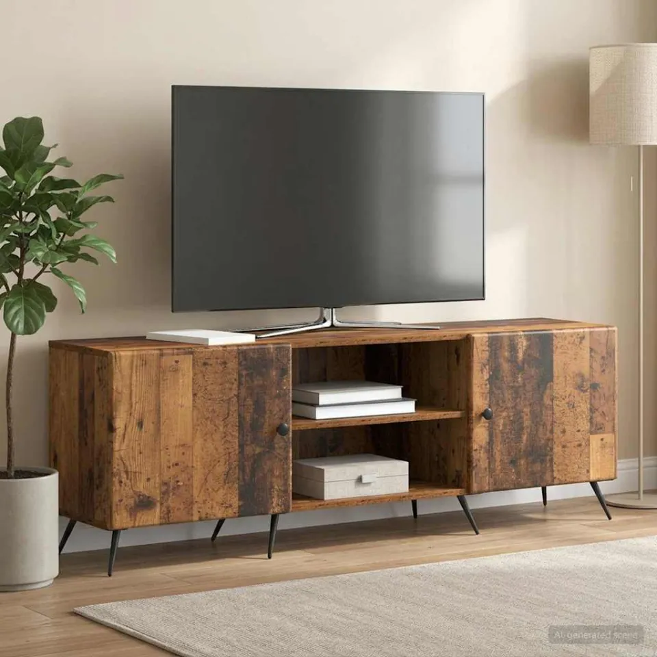 vidaXL TV-kast 150 x 31 x 50 cm Oud hout Bewerkt hout bruin, foto 4