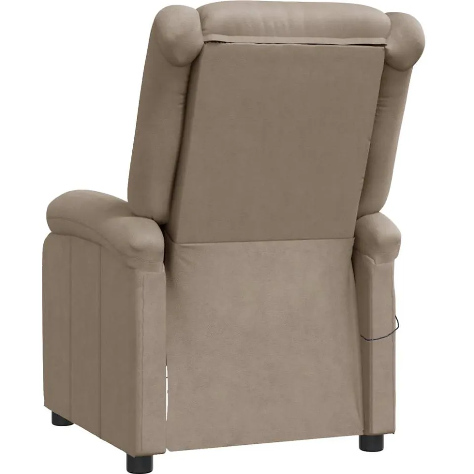 vidaXL Massagestoel kunstleer cappuccinokleurig bruin, foto 4