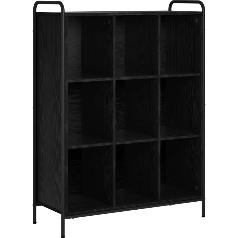 vidaXL Boekenkast 57 x 33 x 111 cm Bewerkt hout Zwart eiken, foto 3