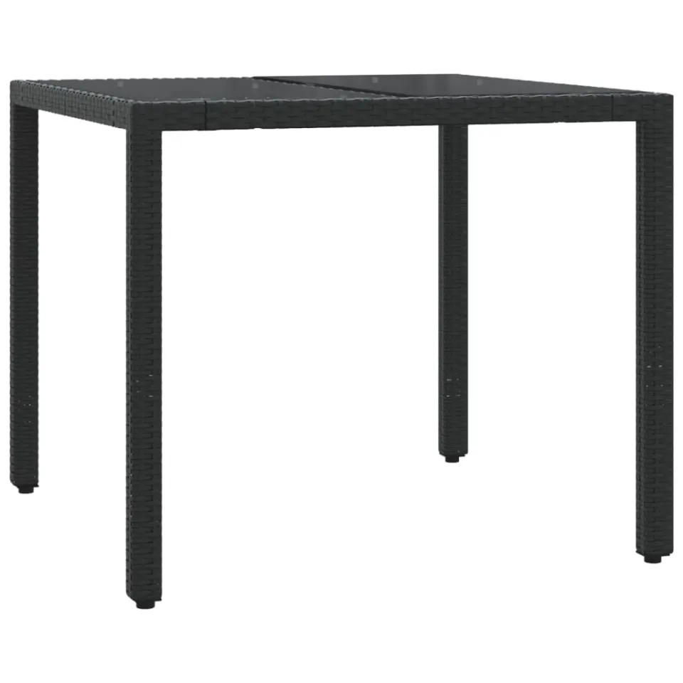 vidaXL 3-delige Bistroset met kussens poly rattan zwart, foto 4
