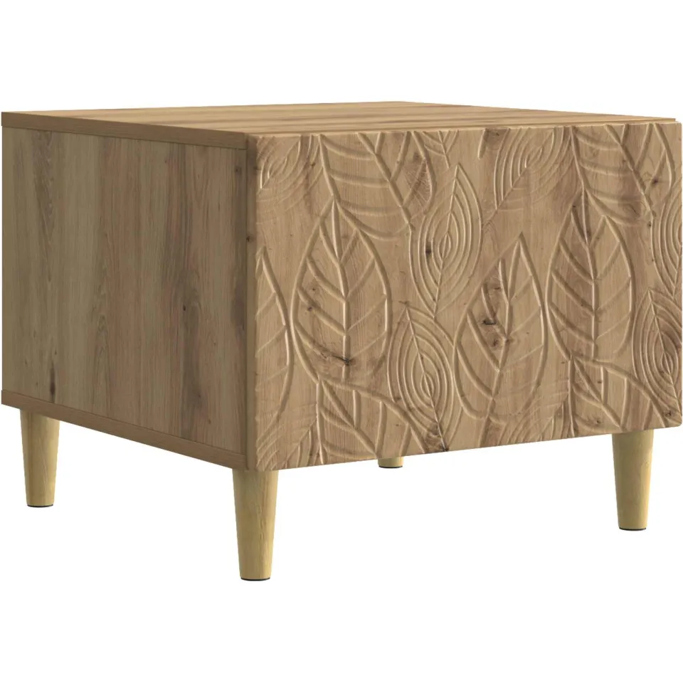 vidaXL Salontafel Artisanaal eiken 50 x 49 x 40 cm Bewerkt hout, foto 3