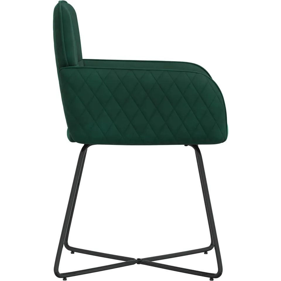 vidaXL Eettafelstoelen 6 st fluweel Donkergroen 59 x 56,5 x 86 cm groen, foto 4
