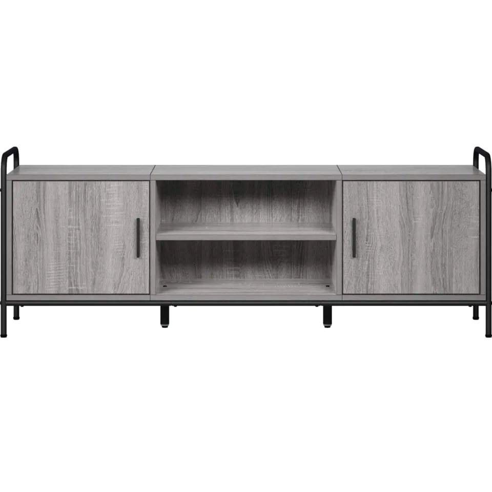 vidaXL Tv-meubel 133 x 33 x 50 cm Grijs Sonoma Bewerkt hout, foto 4