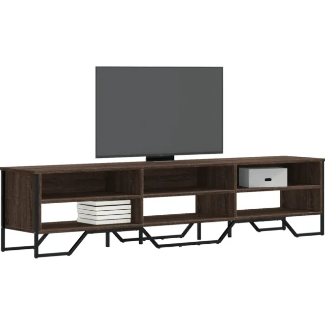 vidaXL Tv-meubel 180x34x41 cm bewerkt hout bruin eikenkleurig