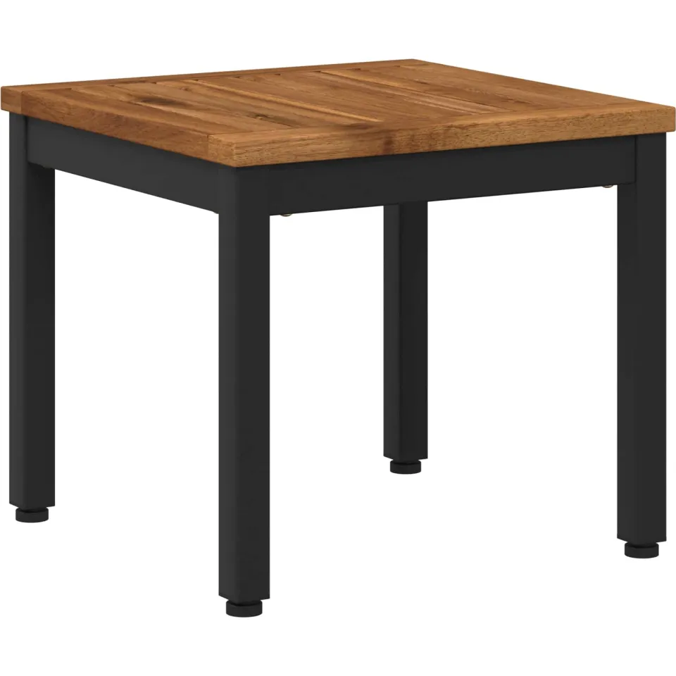 vidaXL Salontafel NAARDEN Naturel en Zwart 40 x 40,5 x 36 cm Bruin