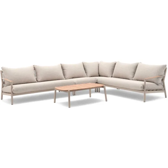 Belito Aluminium Hoek Loungeset - Taupe Frame - Belito Julia - 5-delig - 340 x 260 cm