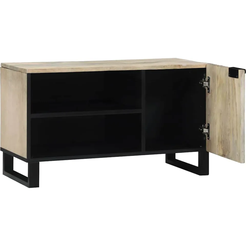 vidaXL TV Eenheden 80 x 33 x 46 cm Wit Bewerkt hout, foto 2