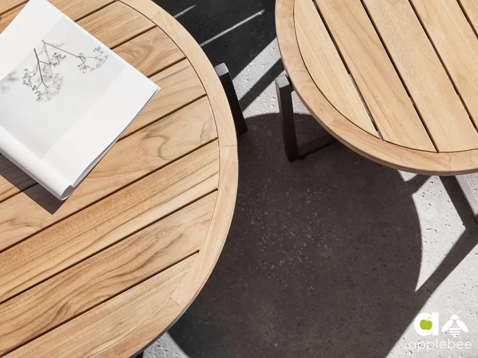 Apple Bee Condor lounge tuintafel ø 94cm (h: 44) bruin, foto 4