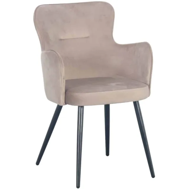 Wing chair velvet - zand