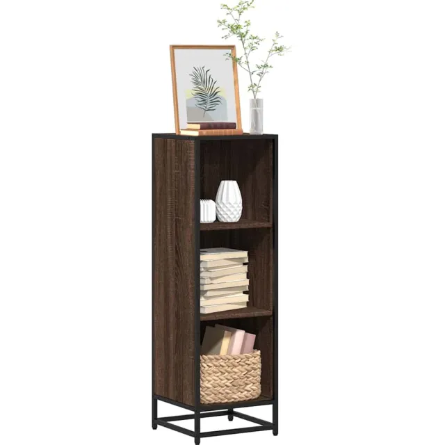 vidaXL Boekenkast 33,5x33x107,5 cm bewerkt hout bruin eikenkleur