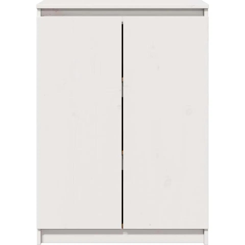 vidaXL Dressoir 60x36x84 cm massief grenenhout wit, foto 4
