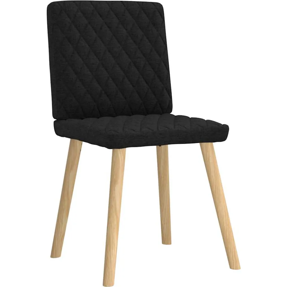 vidaXL Eetkamerstoelen 6 st stof zwart, foto 4