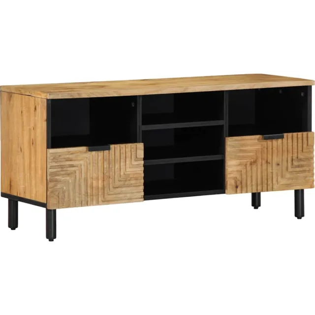vidaXL Tv-meubel 100x33x46 cm massief mangohout bruin