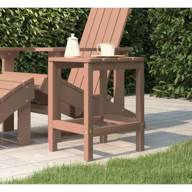 vidaXL Tuintafel Adirondack 38x38x46 cm HDPE bruin, foto 2