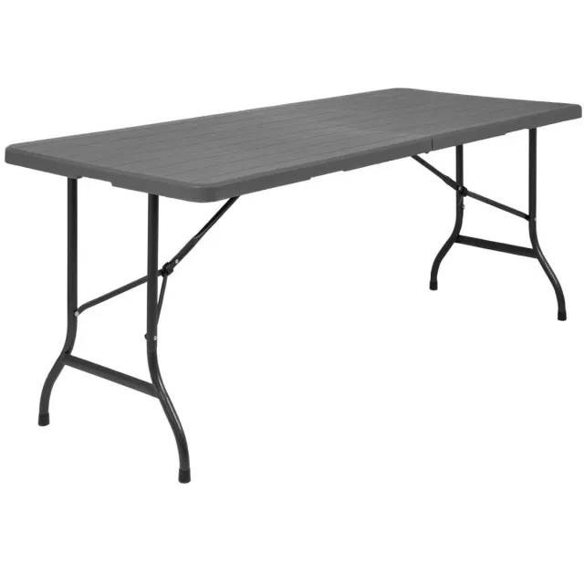 Bolero wilgstructuur rechthoekige wilg midden vouwtafel 6ft Bruin