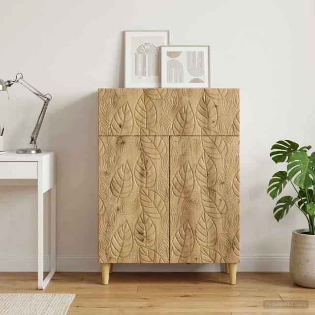 vidaXL Dressoir Artisanaal eiken 66 x 34,5 x 90 cm Bewerkt hout, foto 2