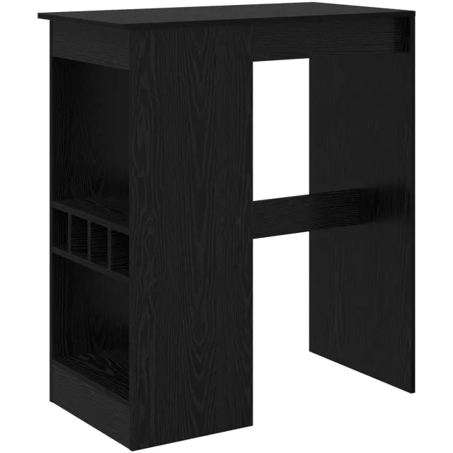 vidaXL Bartafel - 90 - x - 47,5 - x - 103,5 - cm - Bewerkt - hout - Zwart - Eiken Zwart eiken