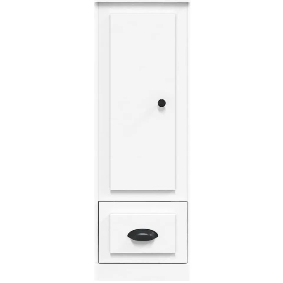 vidaXL Hoge kast 36,35,5x103,5 cm bewerkt hout wit, foto 4