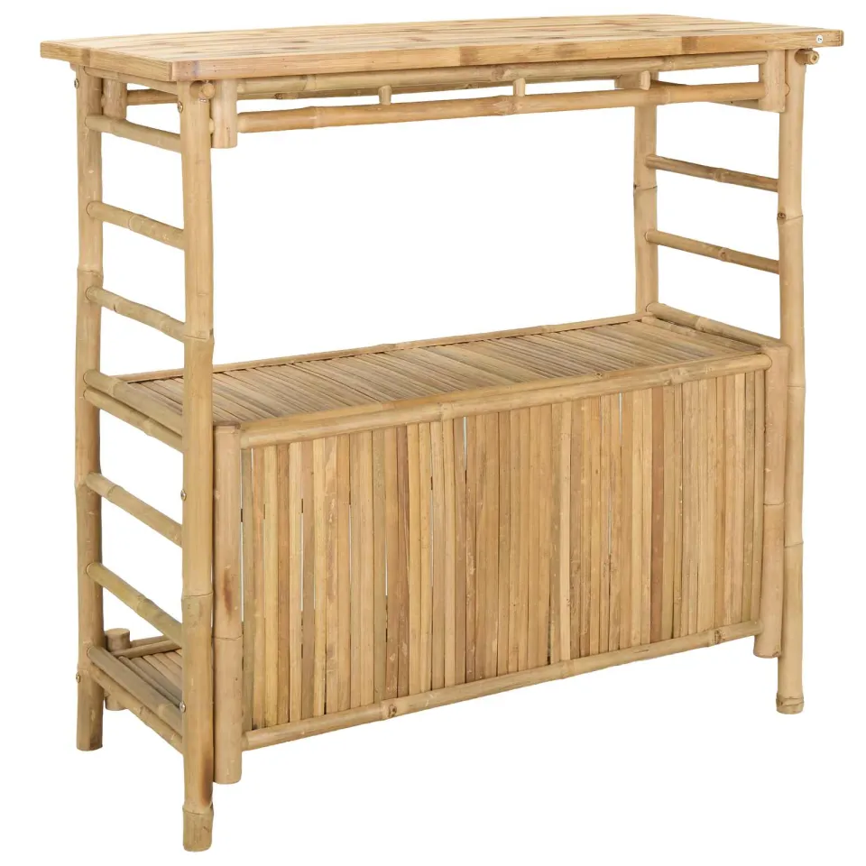 vidaXL Buiten Bartafel Naturel 110 x 50 x 105 cm Bamboe, foto 3