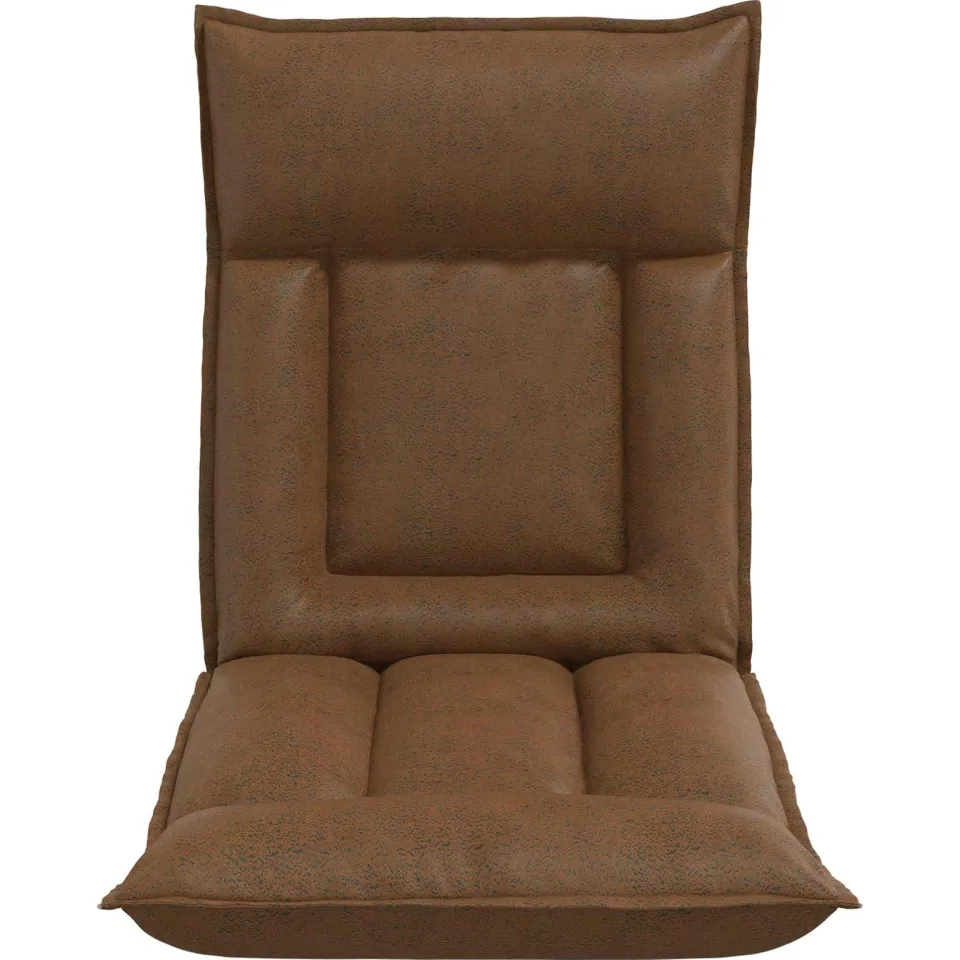 vidaXL Verstelbare vlo stoelen Bruin Stof, foto 4