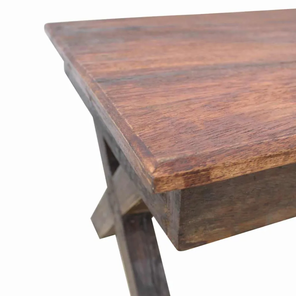 vidaXL Salontafel 110x60x45 cm gemengd gerecycled hout bruin, foto 4