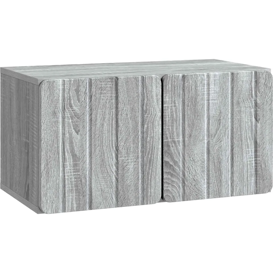 vidaXL Wandbeugel TV-kast 59,5 x 31 x 30 cm Grijs Sonoma Bewerkt hout, foto 3