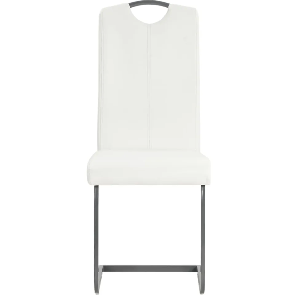 vidaXL Eetkamerstoelen 6 st kunstleer wit, foto 3