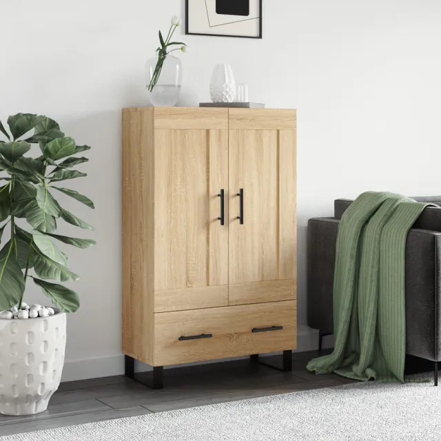 vidaXL Hoge kast 69,5x31x115 cm bewerkt hout sonoma eikenkleurig, foto 2