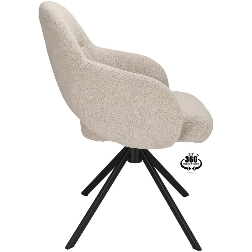 Wehkamp Home armstoel Dany naturel, foto 4