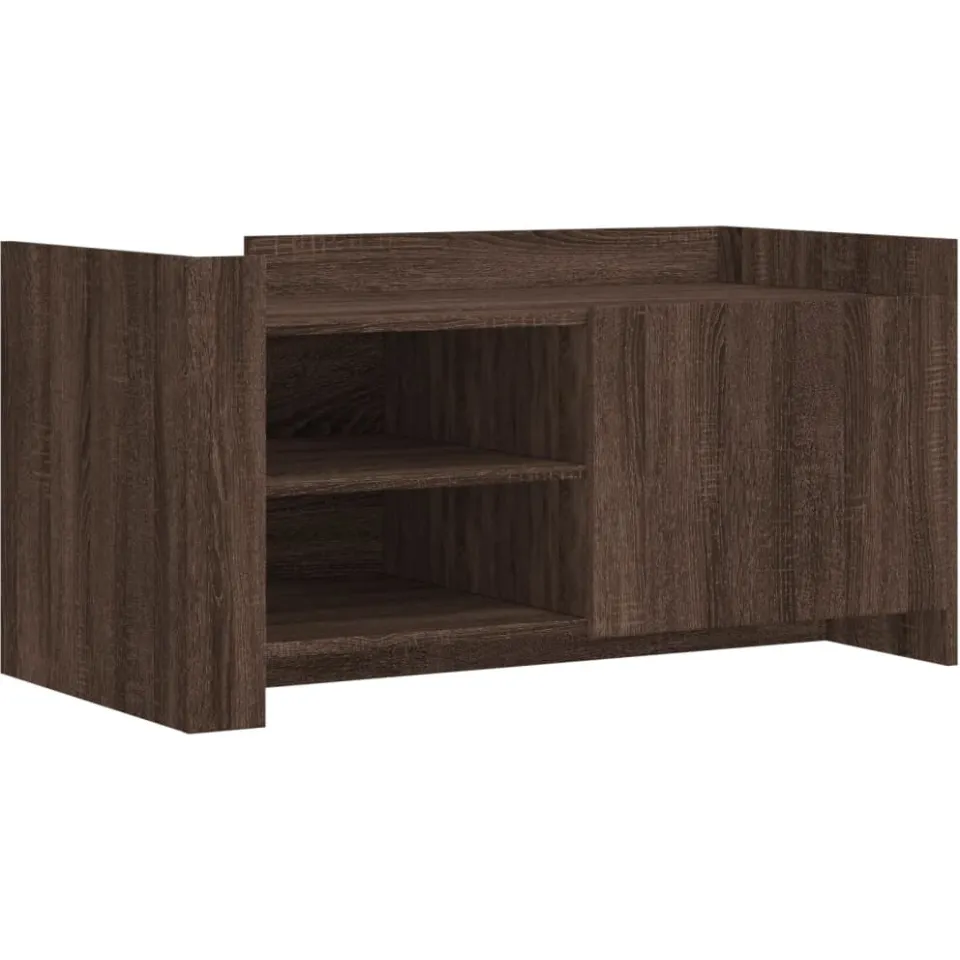 vidaXL Salontafel 100x50x50 cm bewerkt hout bruin eikenkleurig, foto 3