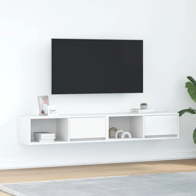 vidaXL Tv-meubelen 2 st 80x31x25,5 cm bewerkt hout wit, foto 2