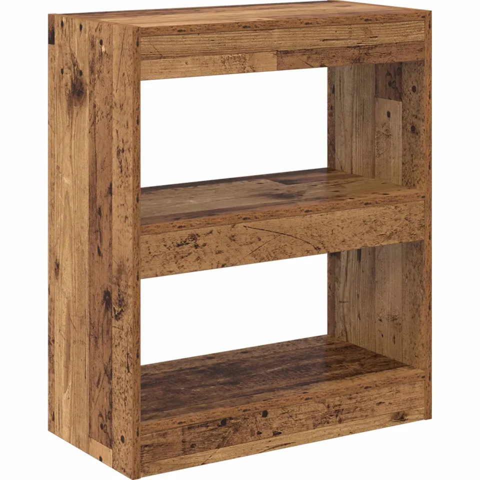 vidaXL Boekenkast 2-laags 60 x 30 x 72 cm Bewerkt hout Oudhout bruin, foto 3