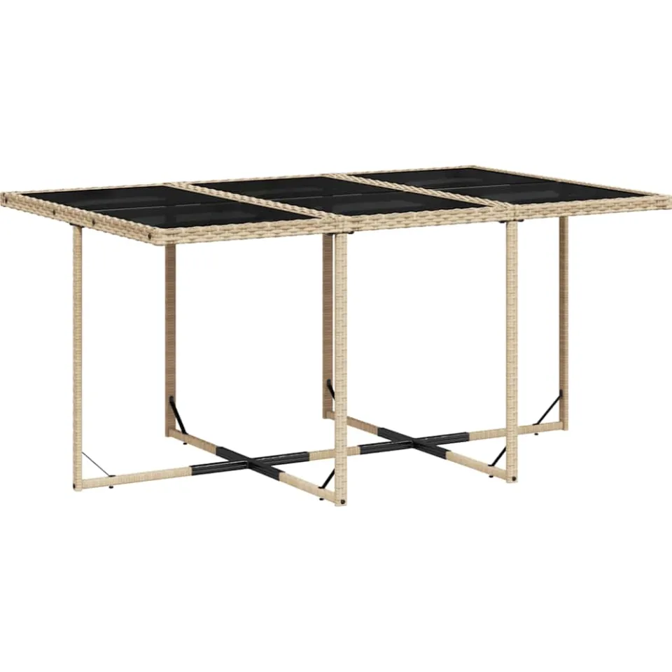 vidaXL 11-delige Tuinset met kussens poly rattan gemengd beige, foto 4