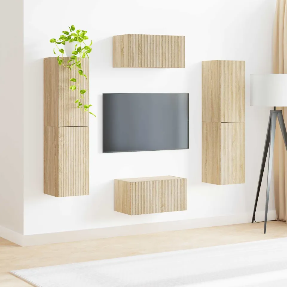 vidaXL Tv-meubelset 6 st 31 x 30 x 60 cm Sonoma Eiken, foto 4