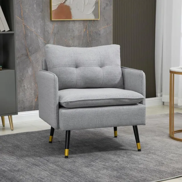 Corenia Fauteuil – Lounge Stoel – Accentstoel – Relaxfauteuil – Zetel – Verstelbare Rugleuning – Stalen Poten tot 120 kg – Pluche Gevuld Zitting en Rugleuning Hetzelfde als afbeelding